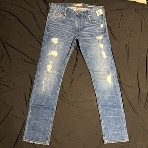 New Men’s Guess Alameda Slim Tapered Straight Leg Jeans 36